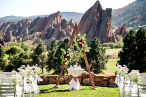 triangle wedding arch