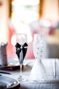 Bride and Groom Wedding Champagne Glasses