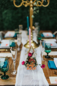 neon wedding guest table numbers