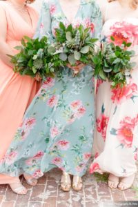 floral print bridesmaid dresses