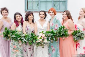 bride and bridesmaids