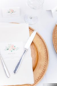 wedding menu for table