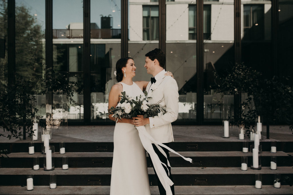 modern black tie wedding
